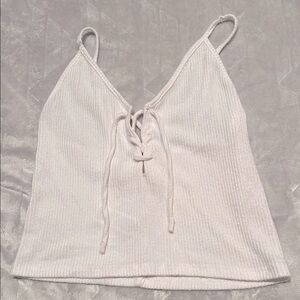 Brandy Melville/ John Galt Elegant White Ribbed Women's Top